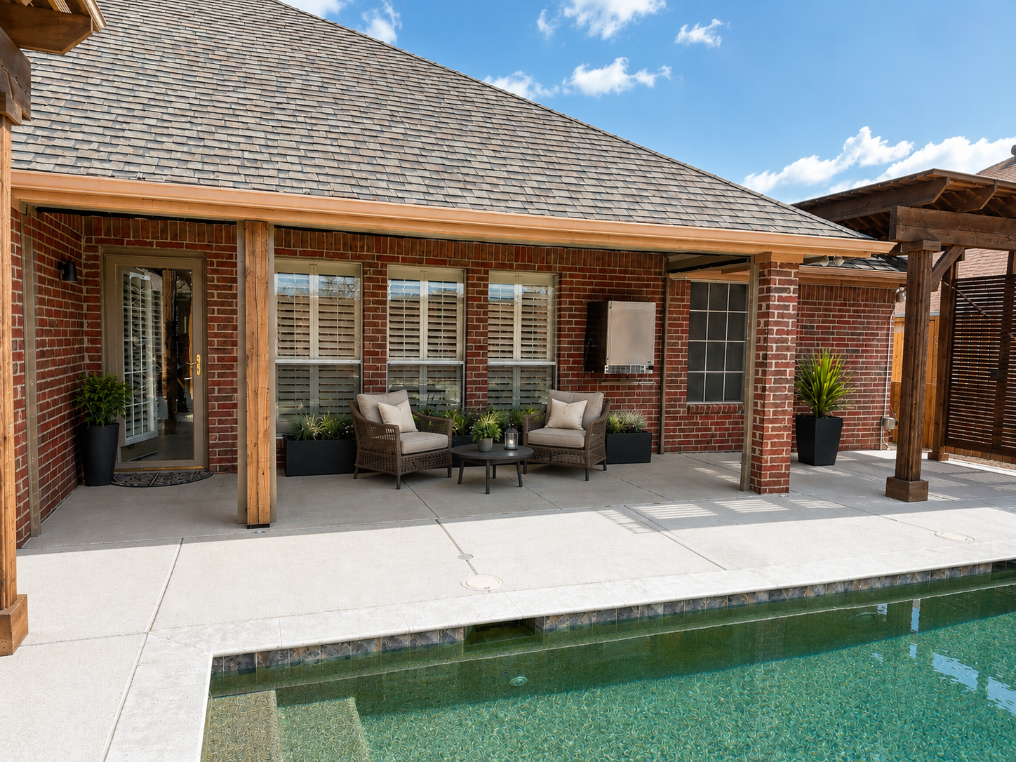 The Family Home — exterior patio.